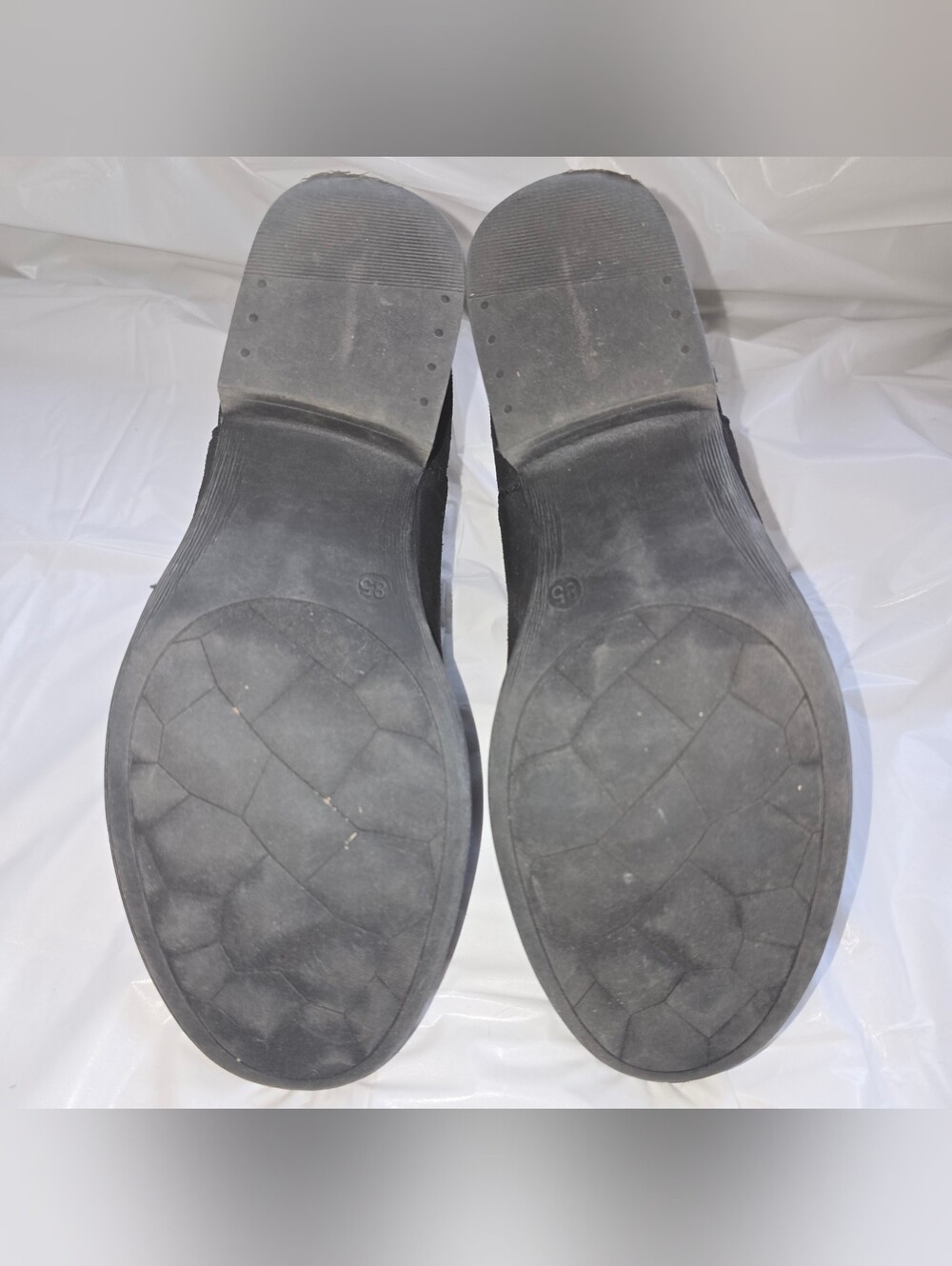 Black Booties with Silver Leopard Stripe - Picture 5 of 5